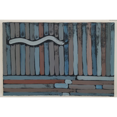 Jan Dobkowski (1942) - Ocean - akryl, płótno - 1988 r. - 24x40 cm.