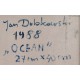 Jan Dobkowski (1942) - Ocean - akryl, płótno - 1988 r. - 24x40 cm.