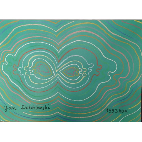 Jan Dobkowski (1942) - bez tytułu - pastel, papier - 1993 r - 50x70 cm.